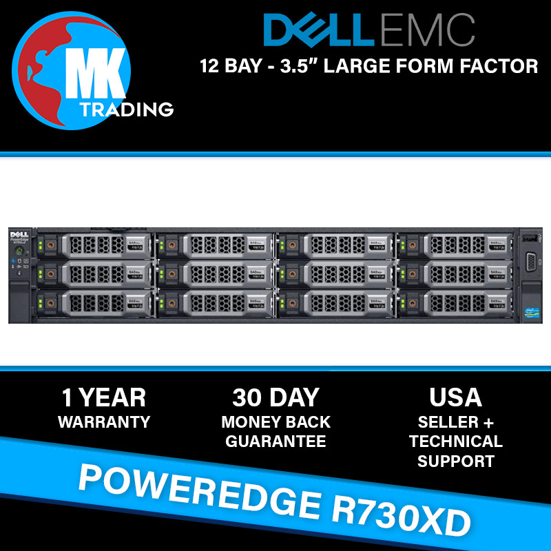 Dell PowerEdge R730XD 12B LFF 2U Server -V1- Choose CPUs/RAM/Drives - Wholesale