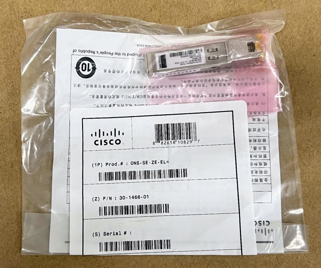 Lot of 30 Cisco ONS-SE-ZE-EL SFP 10/100/1000BASE-T RJ45 30-1466-01