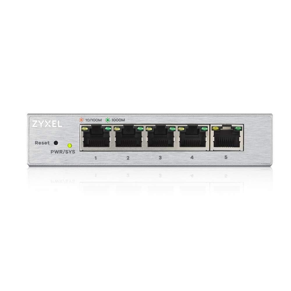 Zyxel 5-Port Gigabit Ethernet Web Managed Switch | VLAN Support | Sturdy Metal C