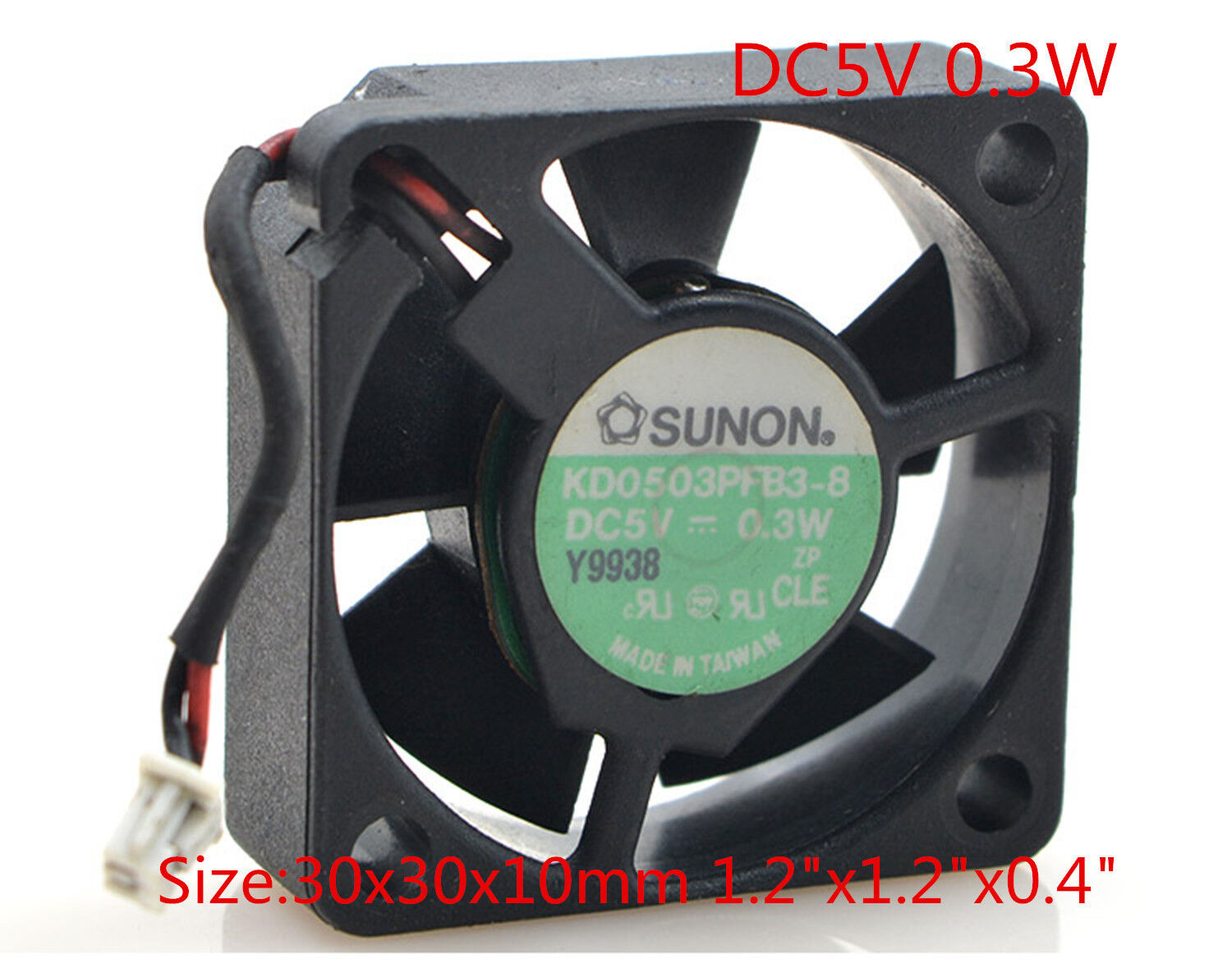 New SUNON Cooling Fan  KD0503PFB3-8 5V 0.3W 3010 30x30x10mm 1.2