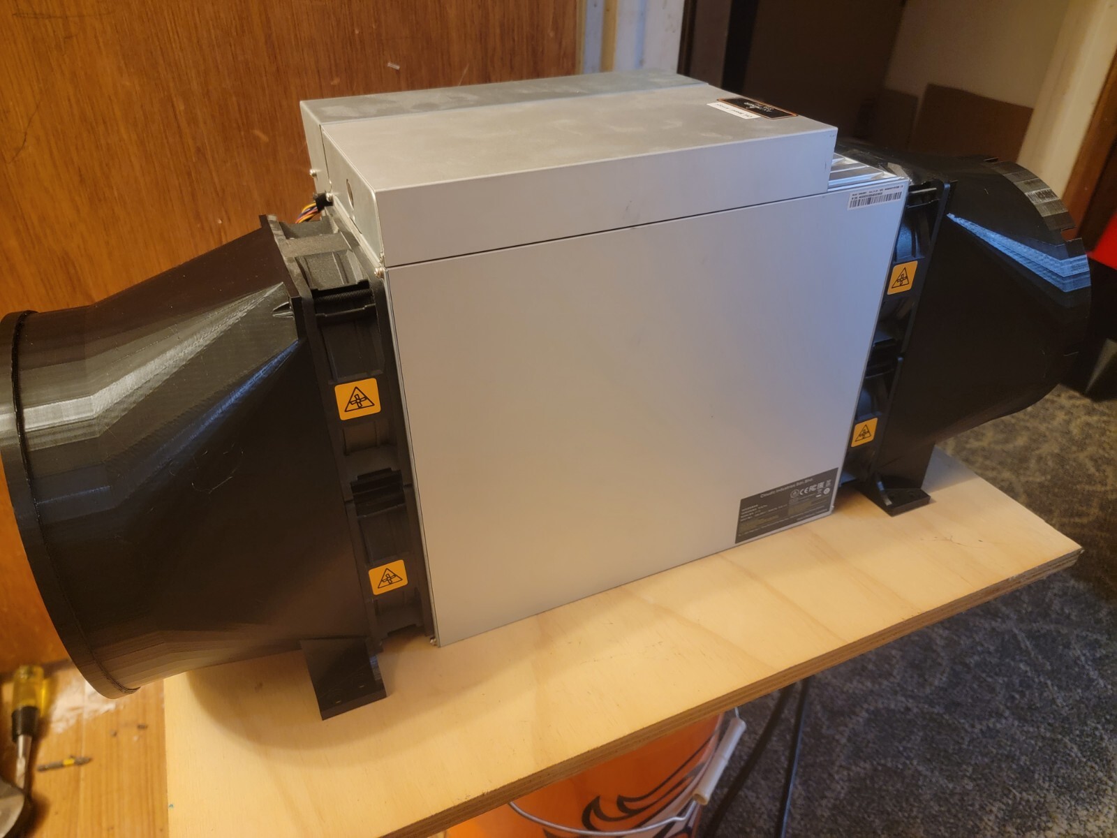 8" Antminer IceRiver S19 KS3 S21 KS2 X5 Inline Duct Shroud PETG Heat Resistance