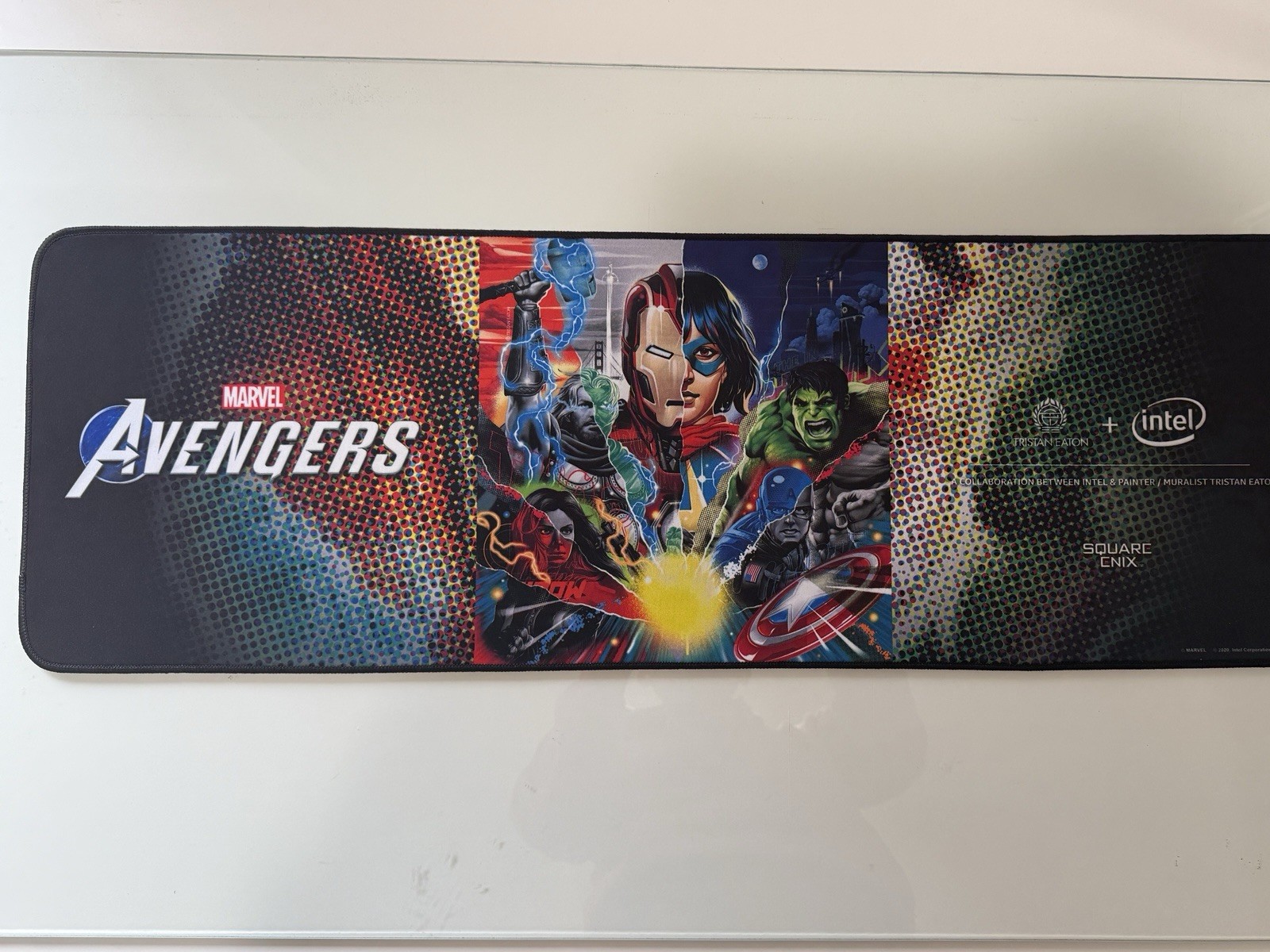 Intel Gaming Marvel Avengers Desk Mat/Mousepad Triston Eaton Square Enix - New