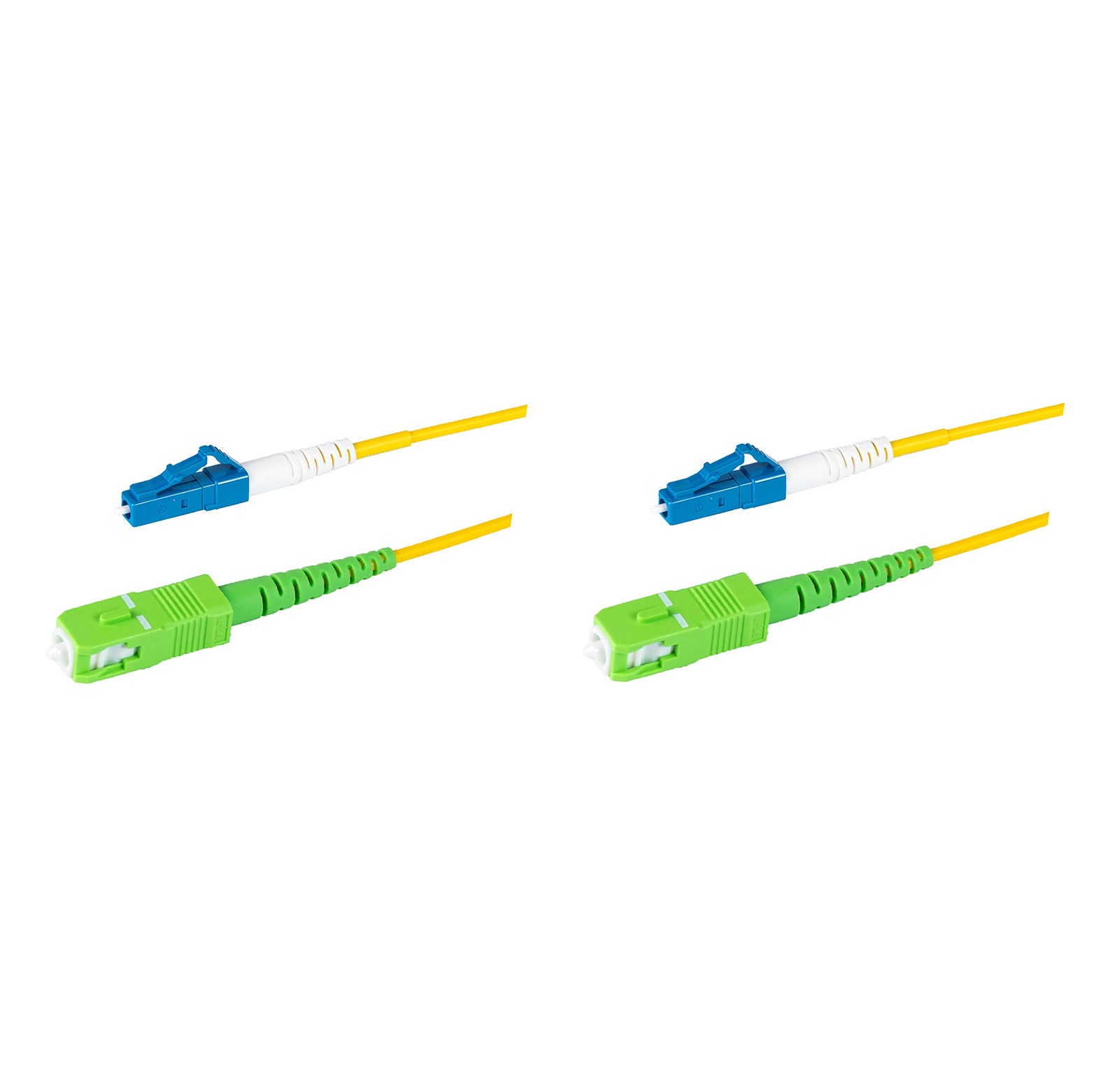 SpeedyFiberTX 2-Pack 10 Meter SC/APC to LC/UPC Fiber Patch Cable OS1/OS2