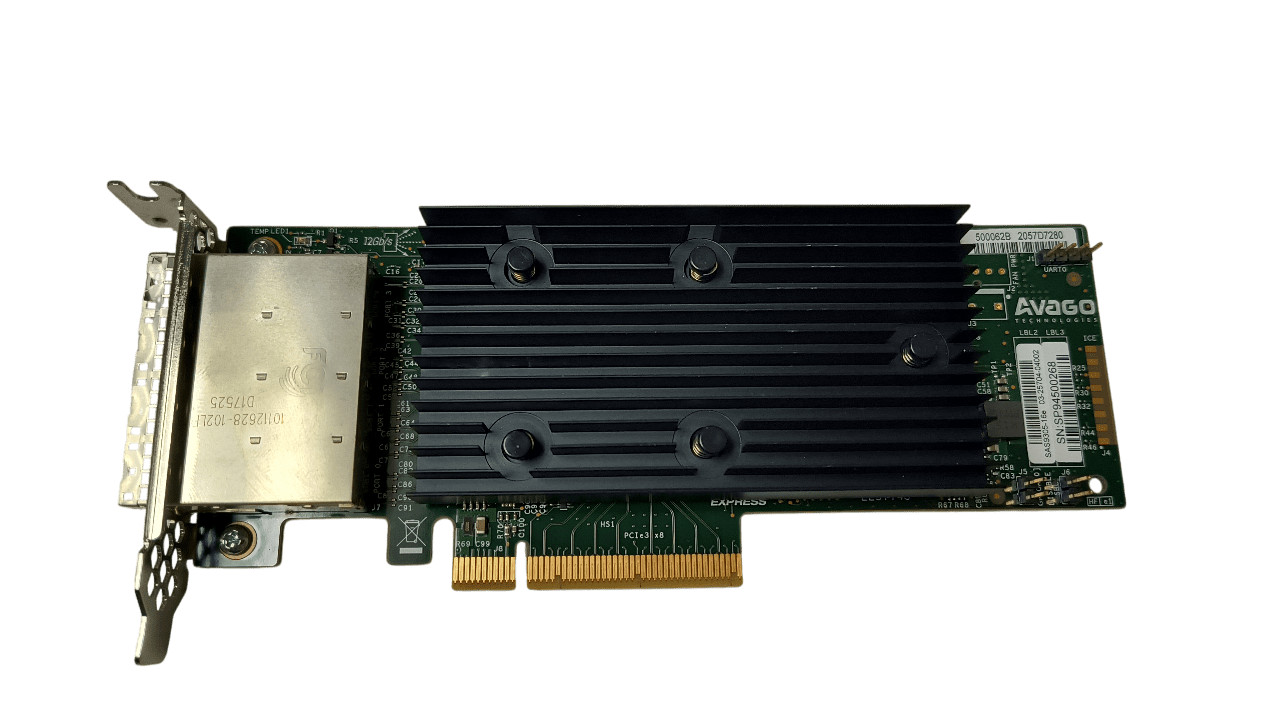 Dell 0VYM4 Avago SAS9305-16e 16 Port 12GB HBA Half Height