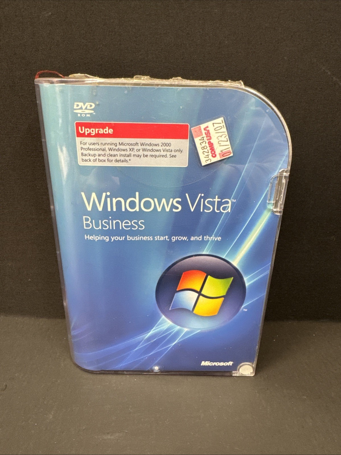 Microsoft Windows Vista Business Upgrade 32-Bit DVD w/ Case & Quick Start Guide