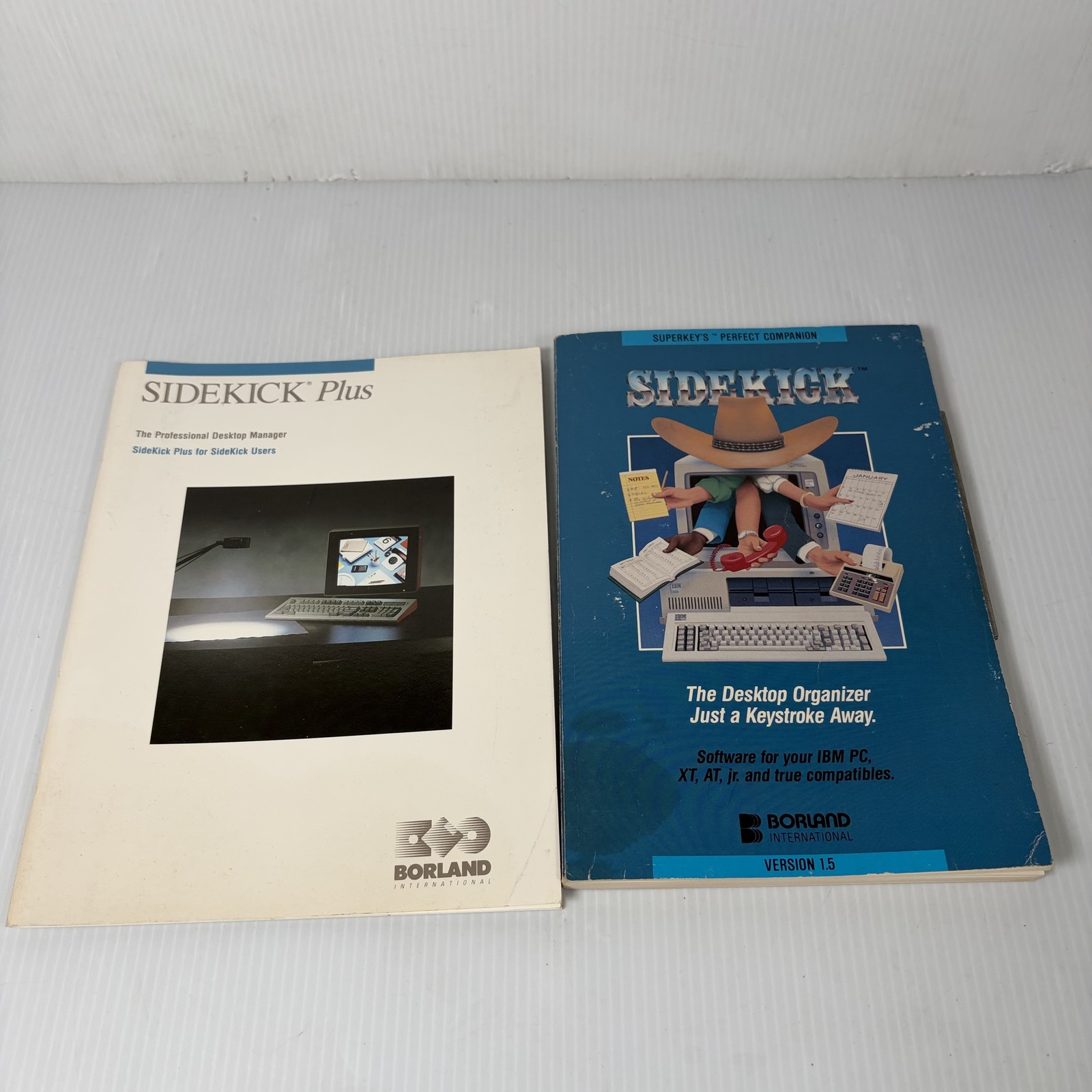 Vintage Borland Sidekick Plus Book & Sidekick 1.5 Software IBM PC XT AT DOS
