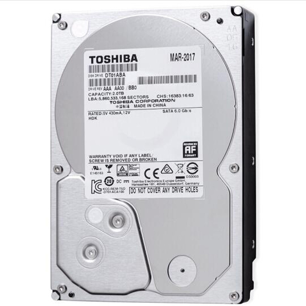 for Toshiba Mars C 2TB DT01ABA200V SATA 3.5" Internal Hard Drive For PC DVR CCTV