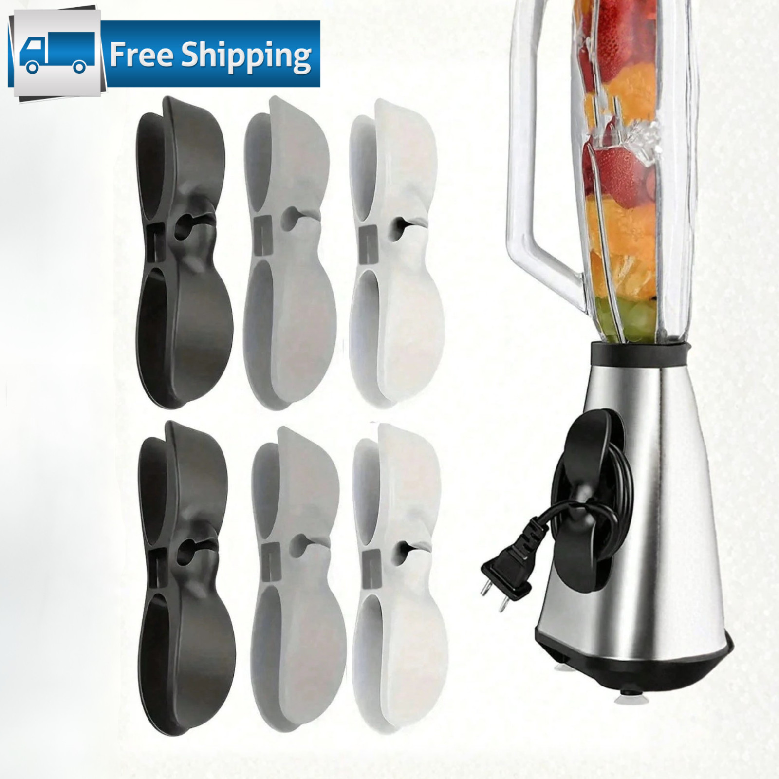 1-10x Cable Organizer Kitchen Appliance Wire Winder Cord Wraper Stick On Holder