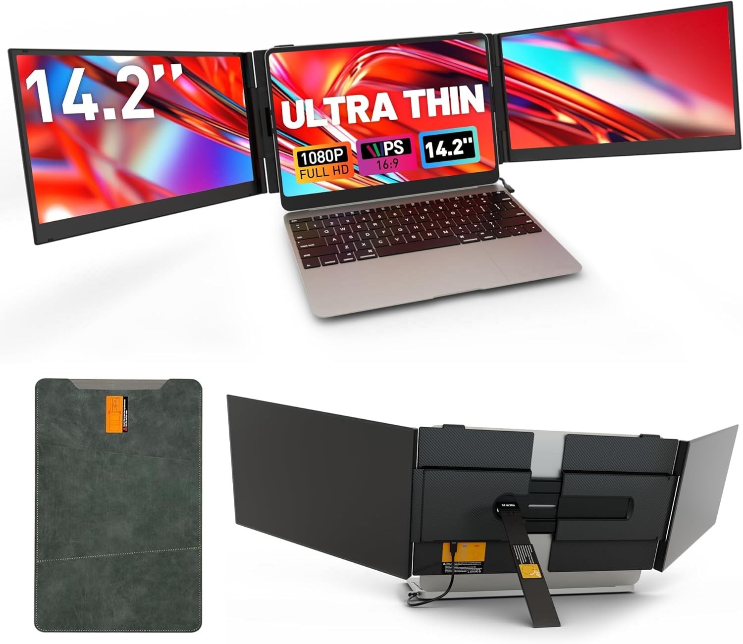 Laptop Screen Extender Monitor Portable, Ultra Thin 14" FHD Lightweight New