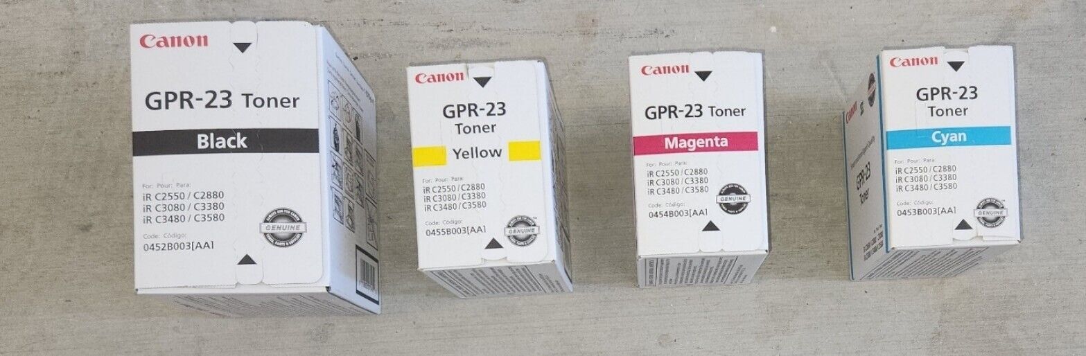 Canon GPR23 Toner Cartridge Set of x4 0452B003, 0453B003, 0455B003, 0454B003 NEW