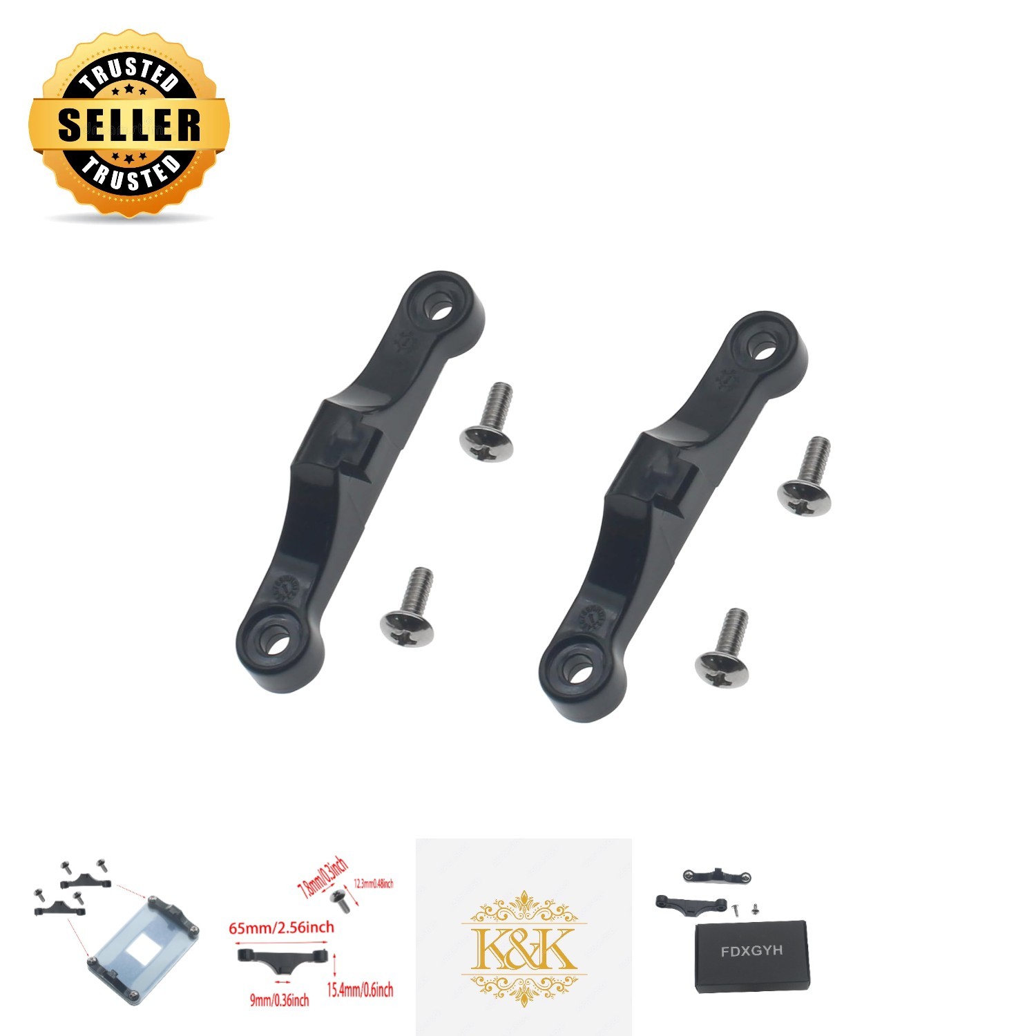 Lightweight 4 Pcs Black CPU Cooler Bracket Set for Motherboards AM4/AM5