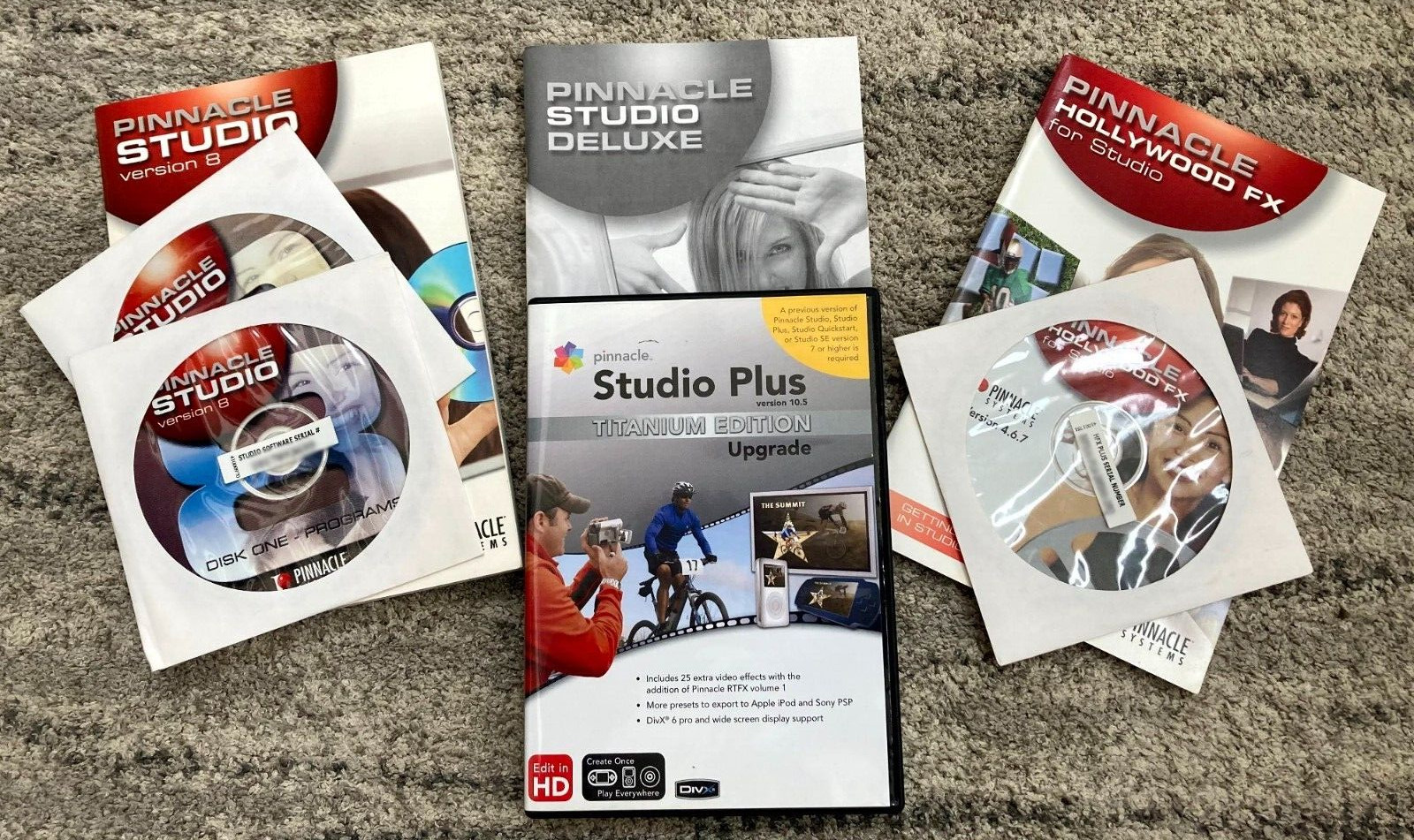 Pinnacle Systems Studio 8 Deluxe Plus Titanium Upgrade Hollywood FX Software PC