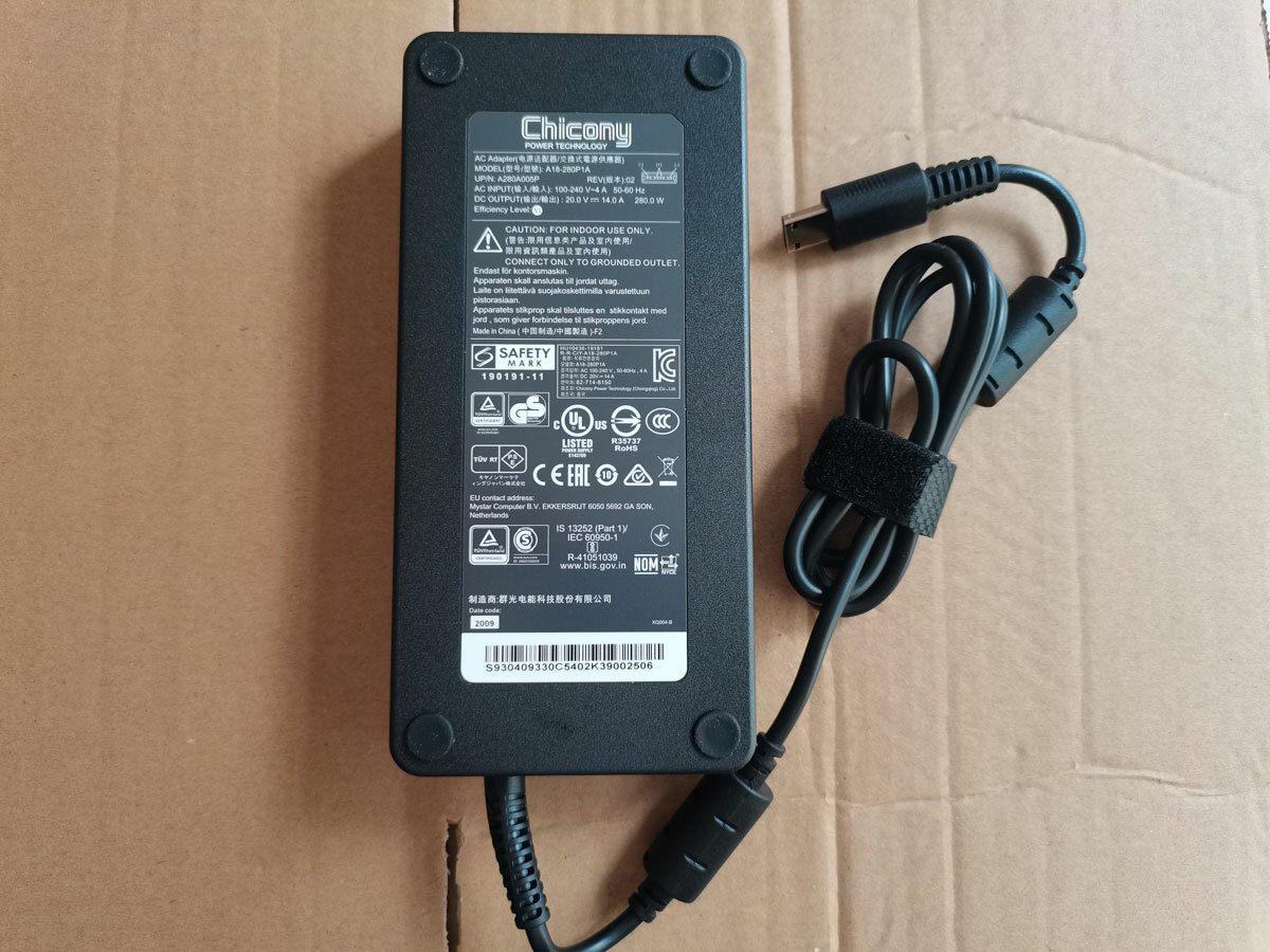 For MSI Vector GP76 12UGS-434 RTX3070 Original 20V 14A 280W A18-280P1A 190191-11