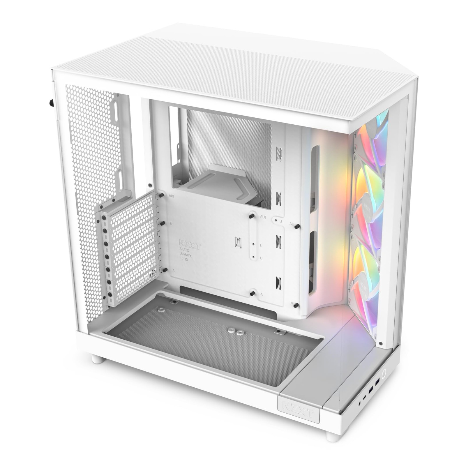 NZXT H6 Flow RGB Mid-Tower Airflow Case with 3 RGB Fans, Panoramic Glass Pane...