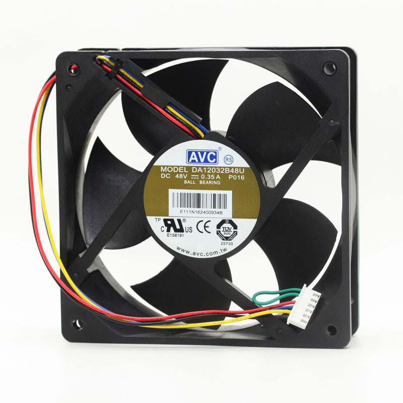 1pcs AVC DA12032B48U 48V 0.35A 12cm 12032 4-PIN dual ball inverter cooling fan