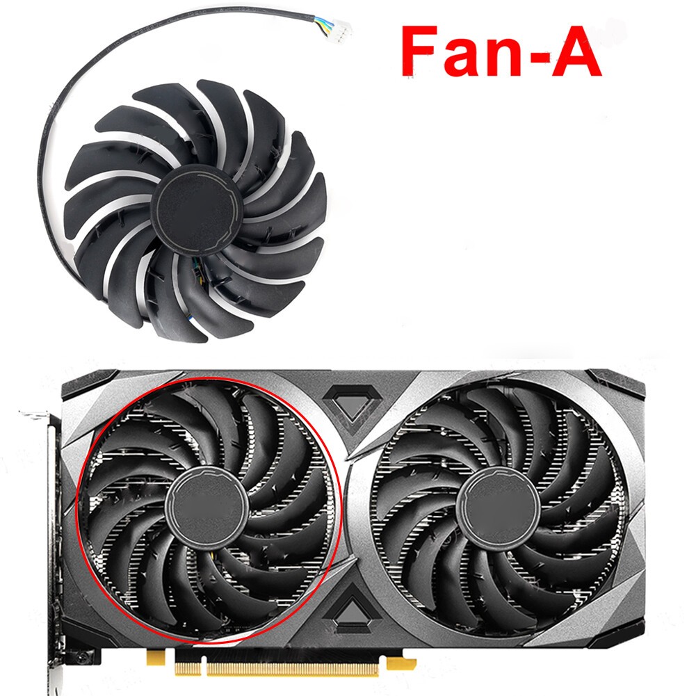 95mm for MSI GeForce RTX3060Ti 3060 3070 VENTUS 2X OC Graphics Card Cooling Fan