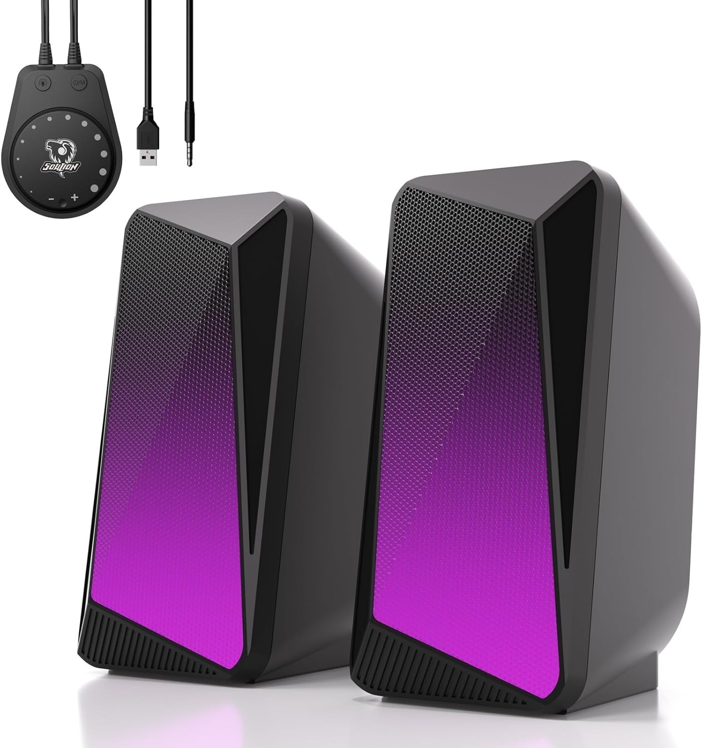 C30 Computer Speakers USB Powered 3 5 mm AUX Bluetooth Speakers for Desk