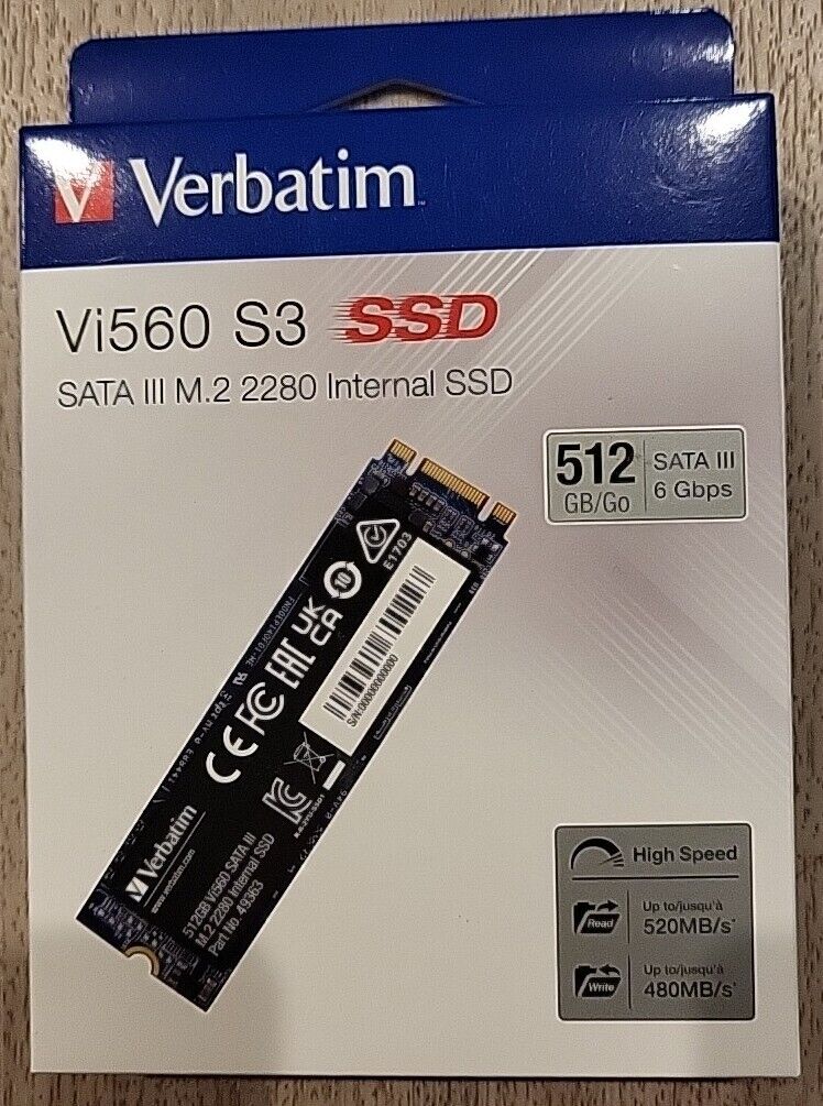 Verbatim 512GB Vi560 SATA III M.2 2280 Internal SSD
