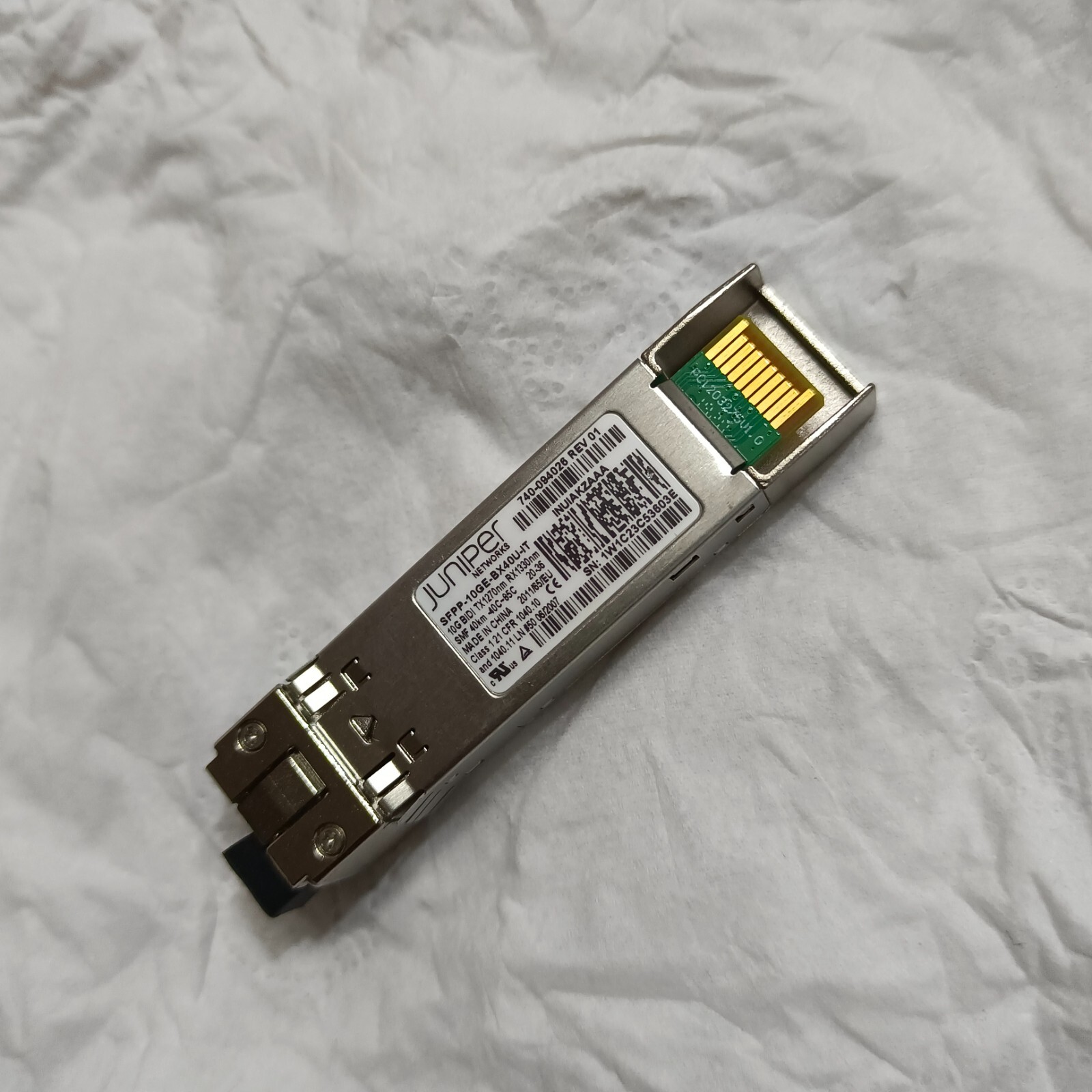 Juniper SFPP-10GE-BX40U-I 10G BIDI TX1270nm RX1330nm SMF 40km 740-094026 .
