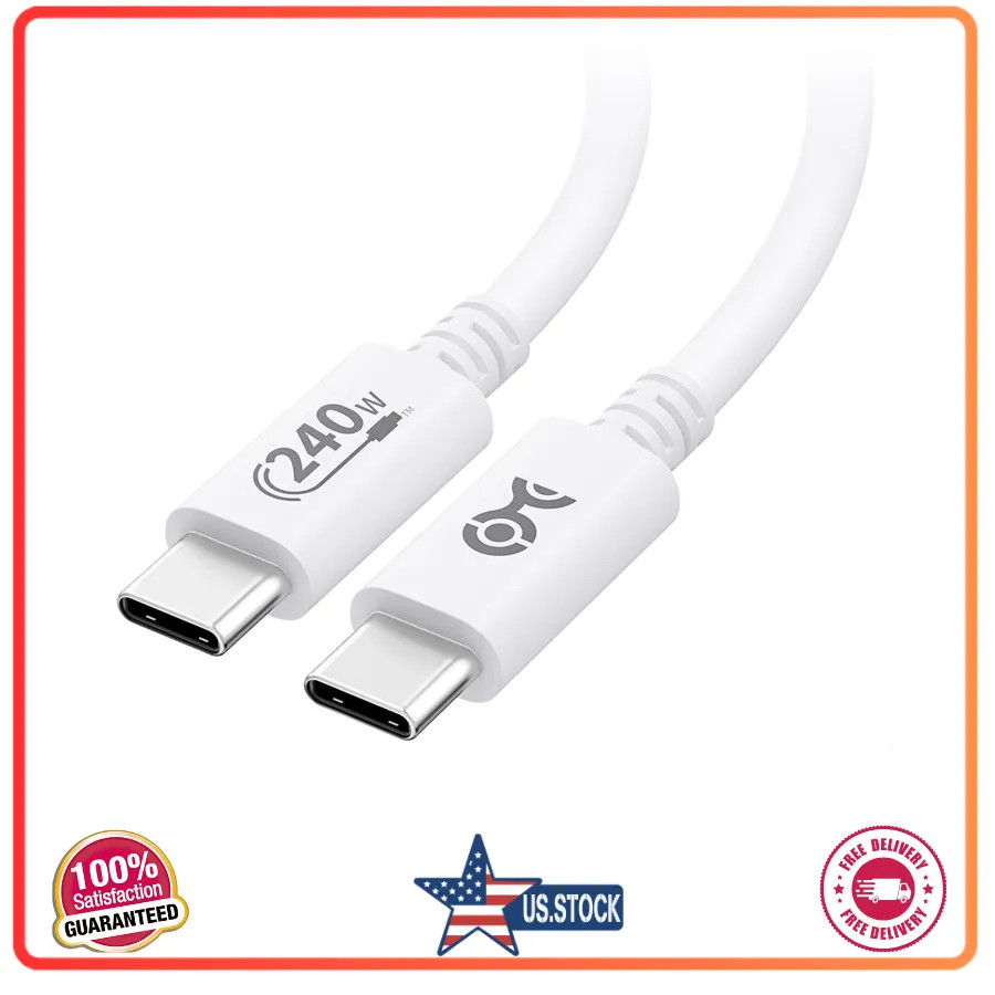 Cable Matters [USB-IF Certified] 240W USB C Charging Cable, 3.3ft, White