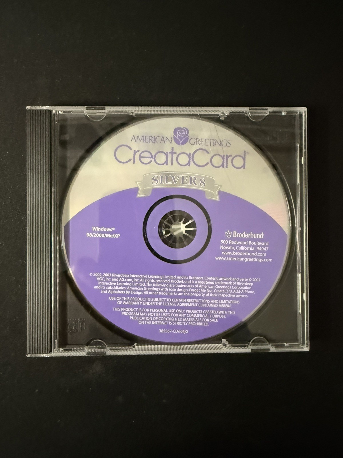 American Greetings CreatCard Silver 8 for Windows CD