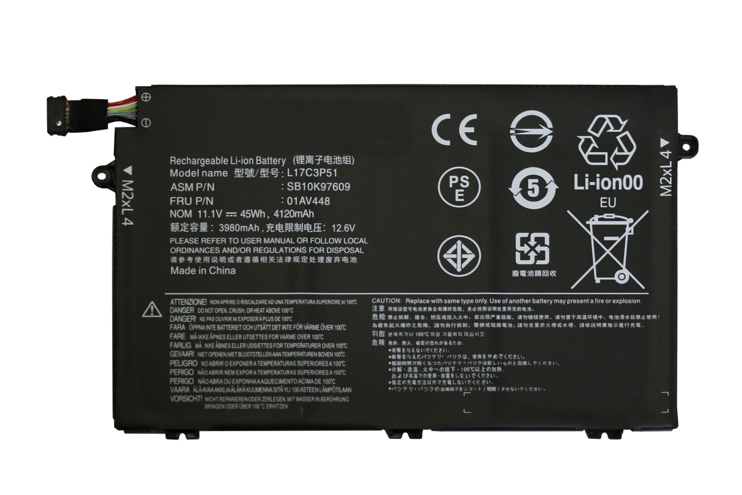 REPLACEMENT L17C3P51 BATTERY FOR THINKPAD E14 E15 E480 E490 E580 E590 SB10K97609