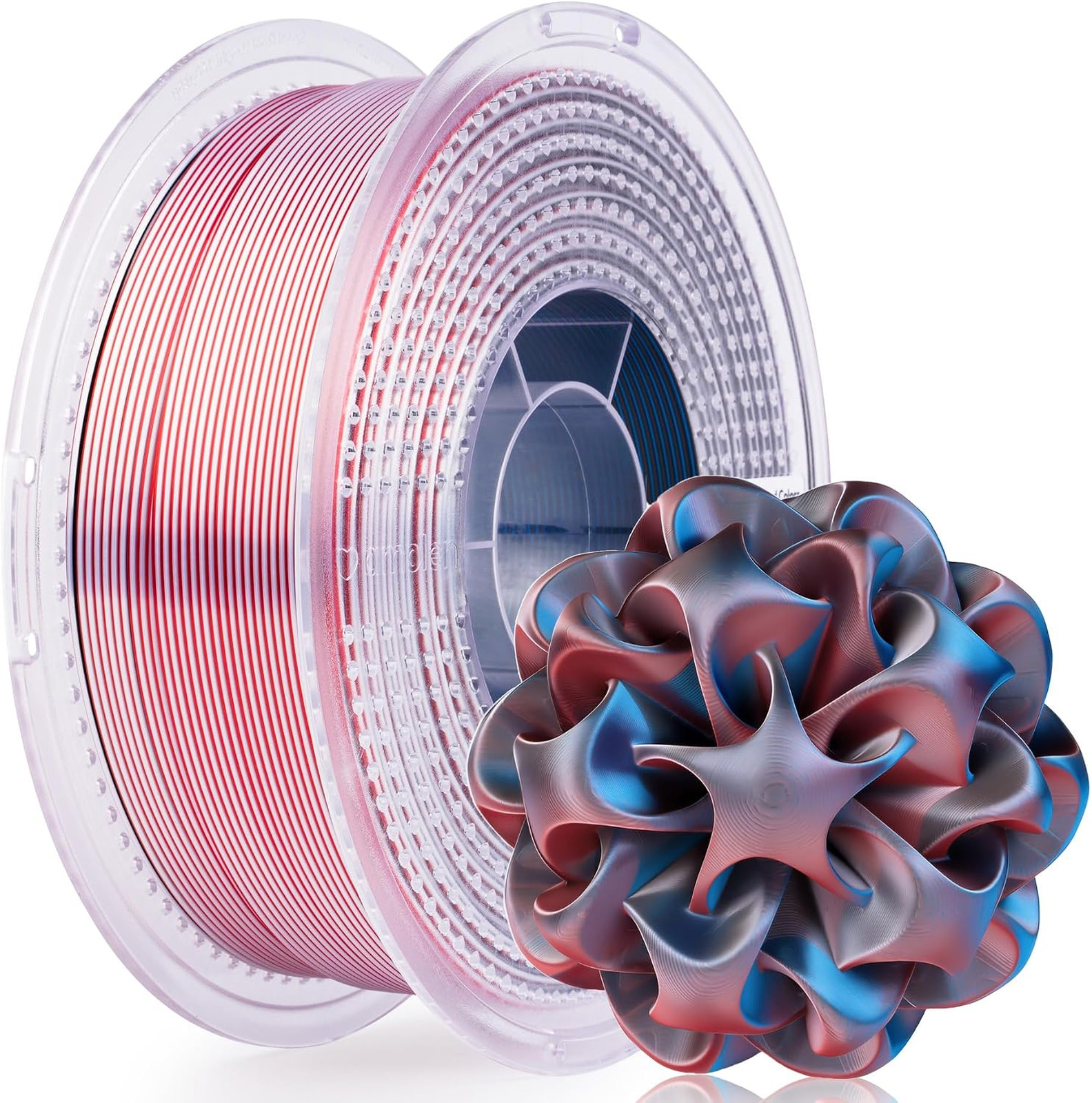 Silk PLA 3D Printer Filament Bundle Multi Color 1.75mm 4 Pack Shiny Rainbow