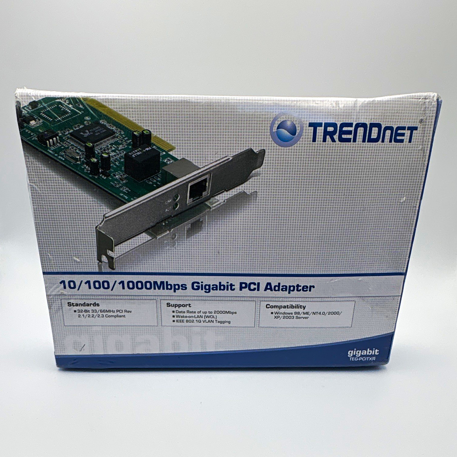 TRENDnet TEG-PCITXR Gigabit PCI Ethernet Adapter 10/100/1000 New Sealed