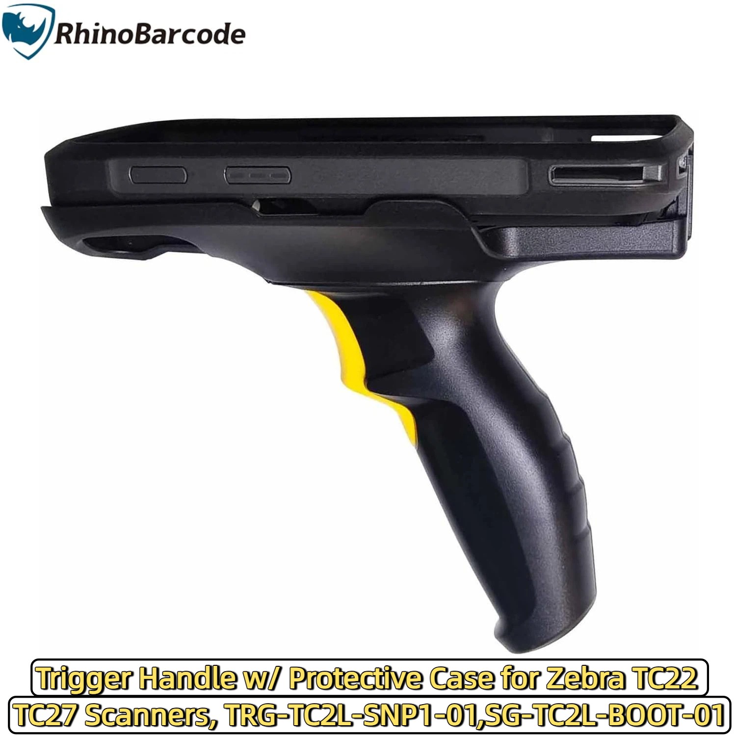 Trigger Handle w/ Protective Case for Zebra TC22 TC27 Scanners, TRG-TC2L-SNP1-01