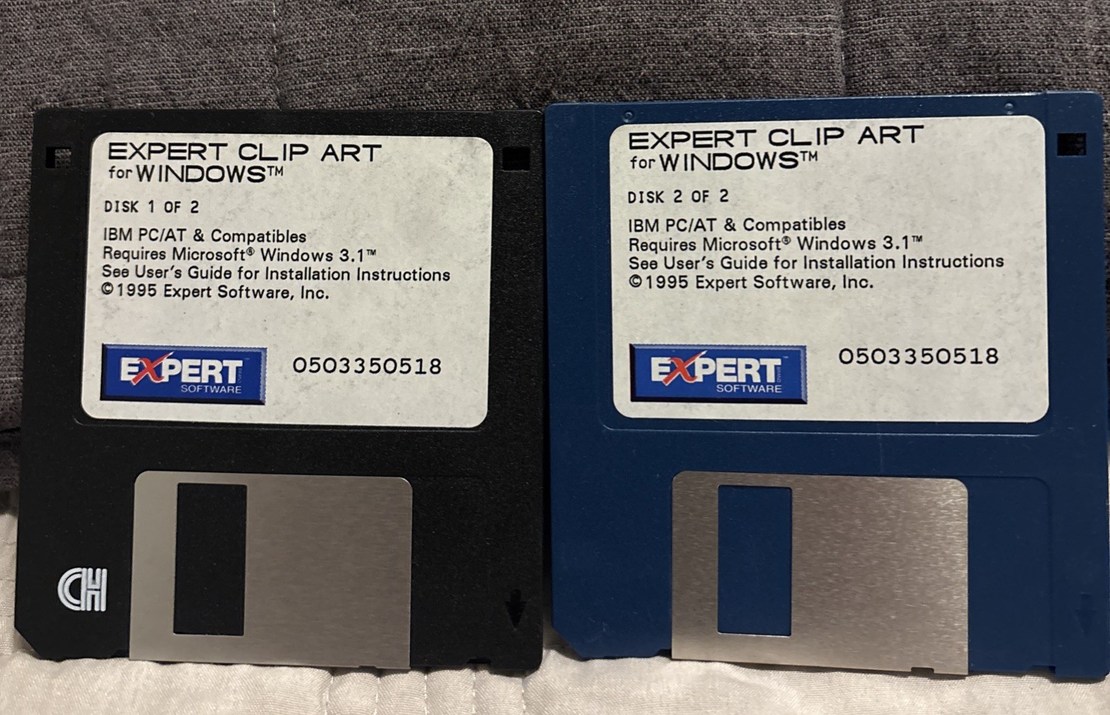 Expert Clip Art For Windows, includes (2) 3.5" Disks, 1995 Expert Software