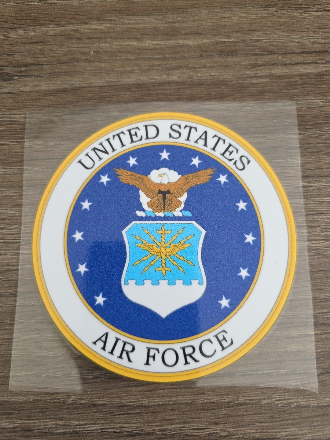 US Air Force Official Seal Raised UV DTF Full Color Sticker Decal 4in X 4in