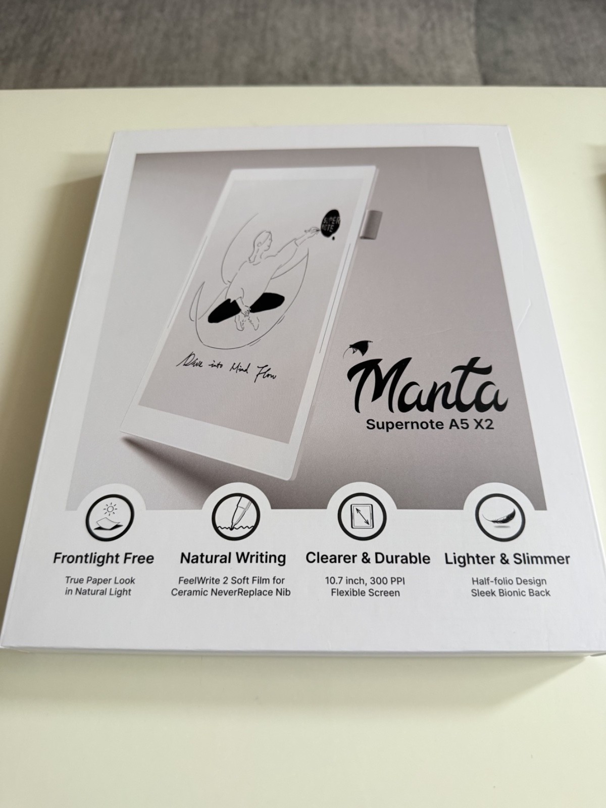 New: Supernote Manta A5 X2 10.7" ePaper Tablet+Folio+Lamy Pen-Unused, Open Box