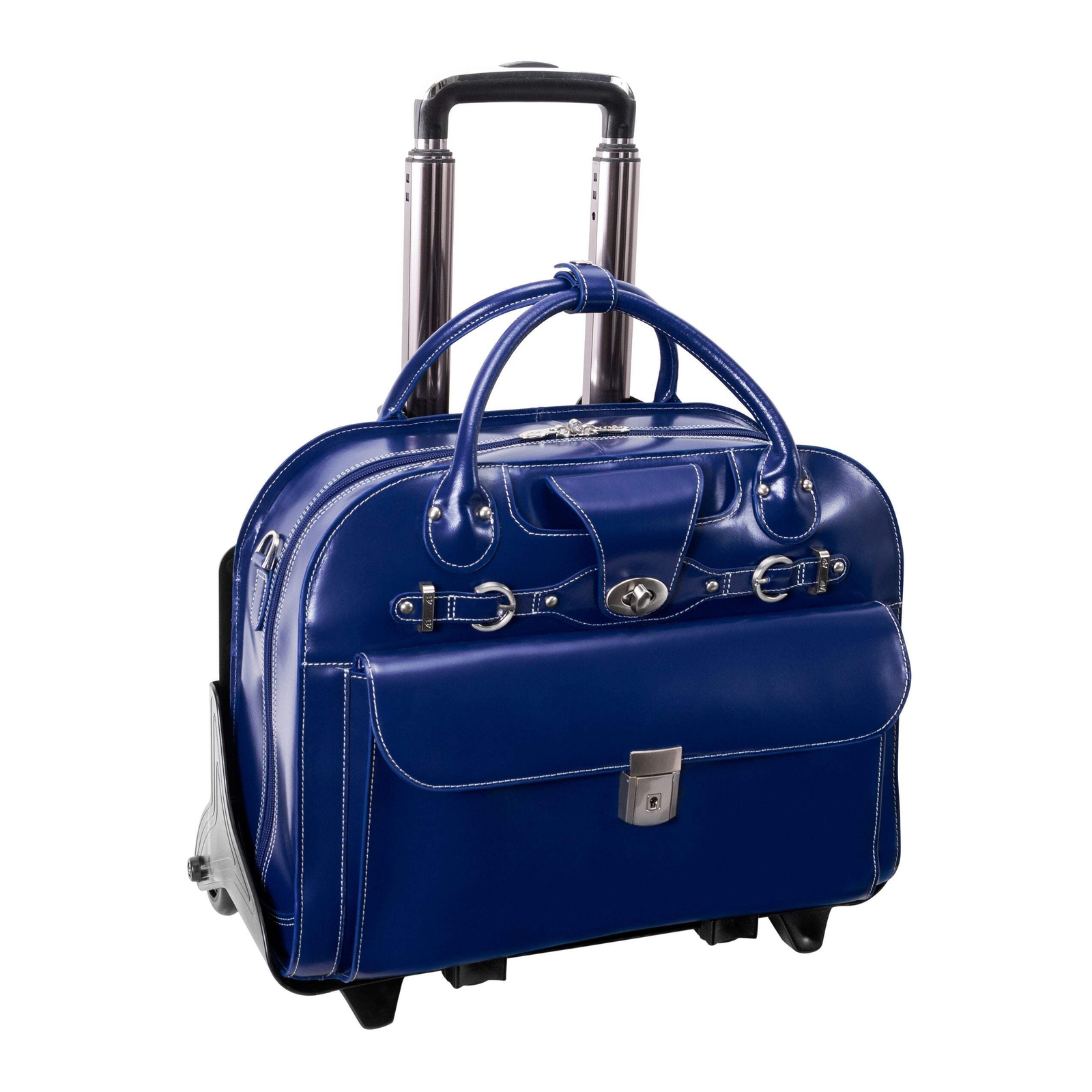 McKlein USA Roseville 15.4" Leather Checkpoint Friendly Detachable Wheeled Lapto