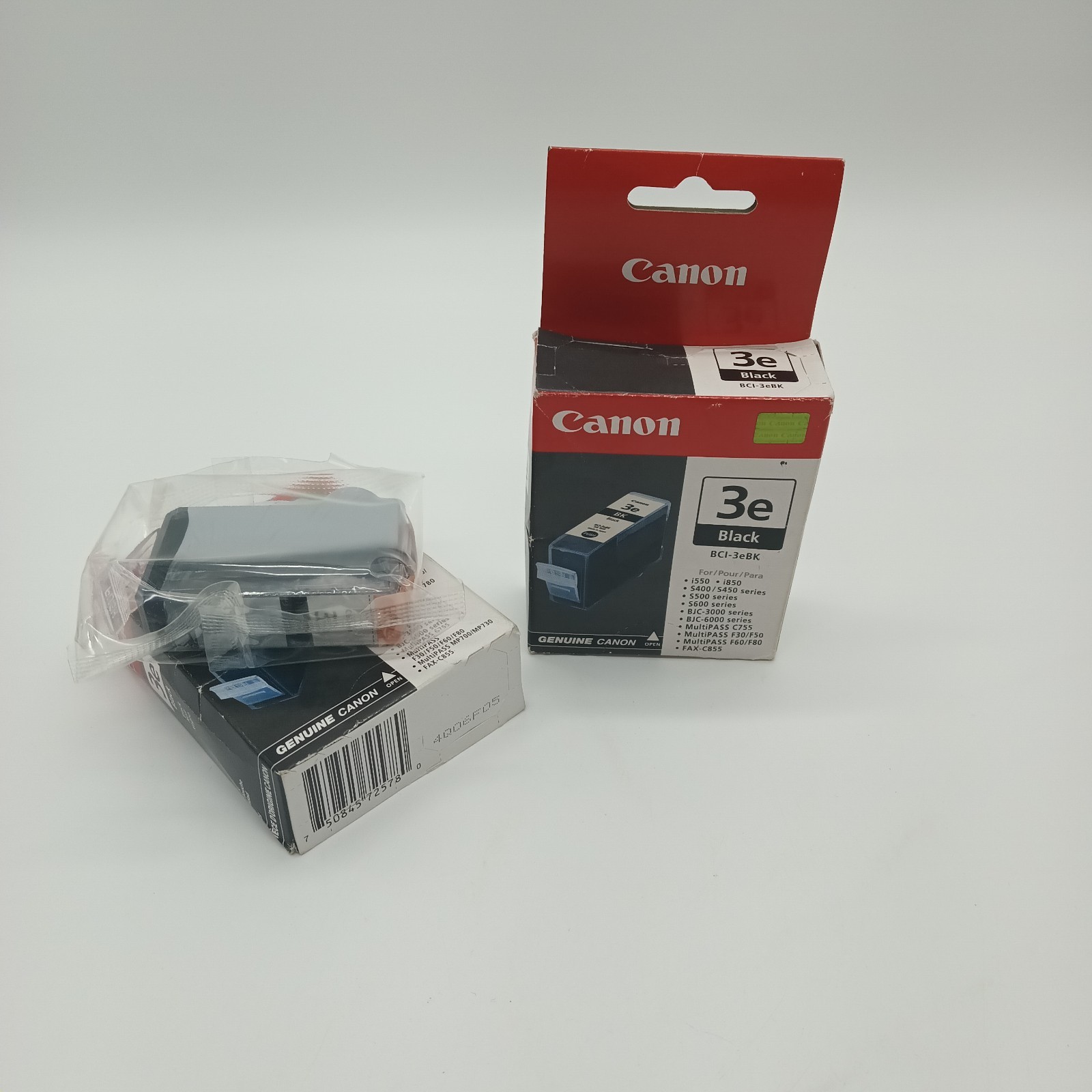 Canon 3e Black Ink Tank 27 ML (BCI-3eBK) Genuine Lot of 2