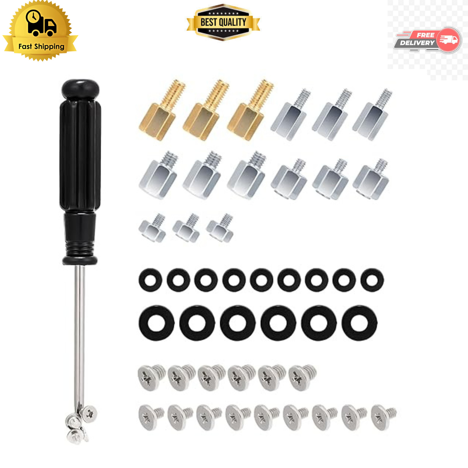 46 PCS M.2 NVMe SSD Mounting Screws Kit for Asus Gigabyte ASRock MSI Dell