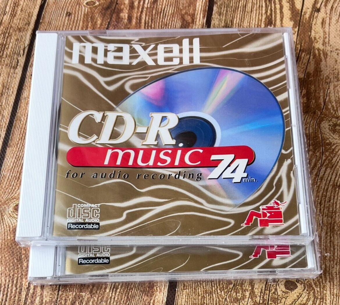 NEW Maxell CD-R Music 74 Minute Recordable CD (2)