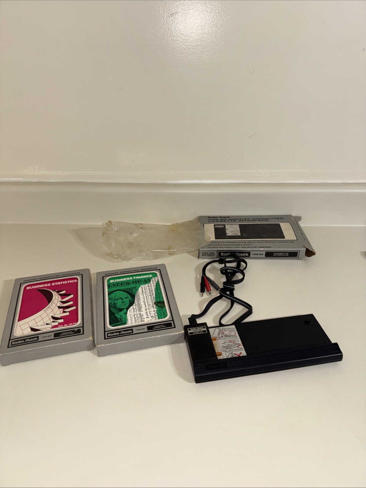 Radio Shack 26-3503 TRS-80 Pocket Computer Cassette Interface & 2 programs lot
