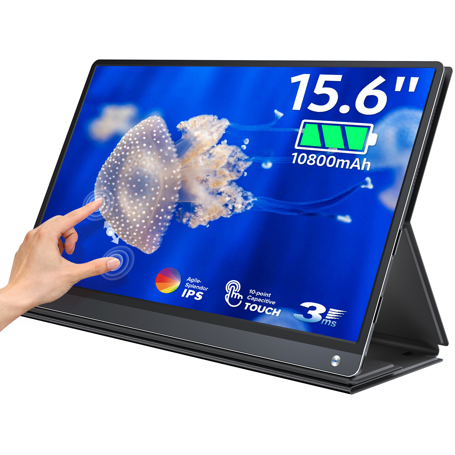 Portable Monitor Touchscreen UPERFECT 15.6"1920*1080 Monitor Screen w/ Battery