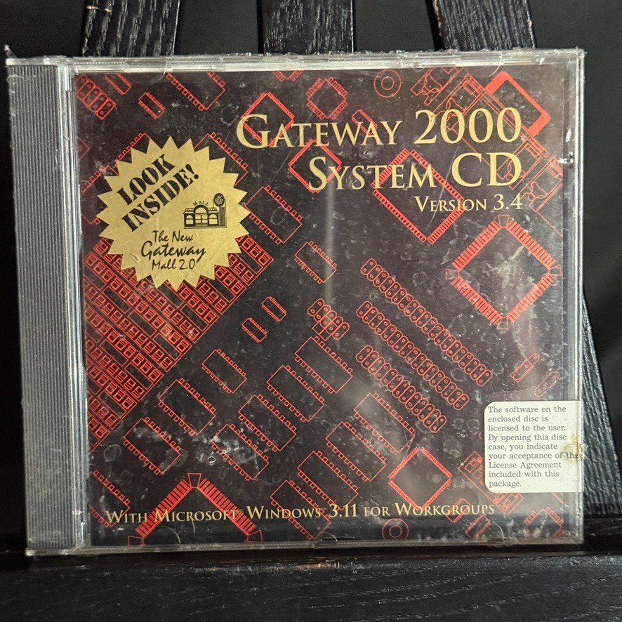 Gateway 2000 System CD Version 3.4 SEALED NOS Windows 3.1 Vintage PC Software