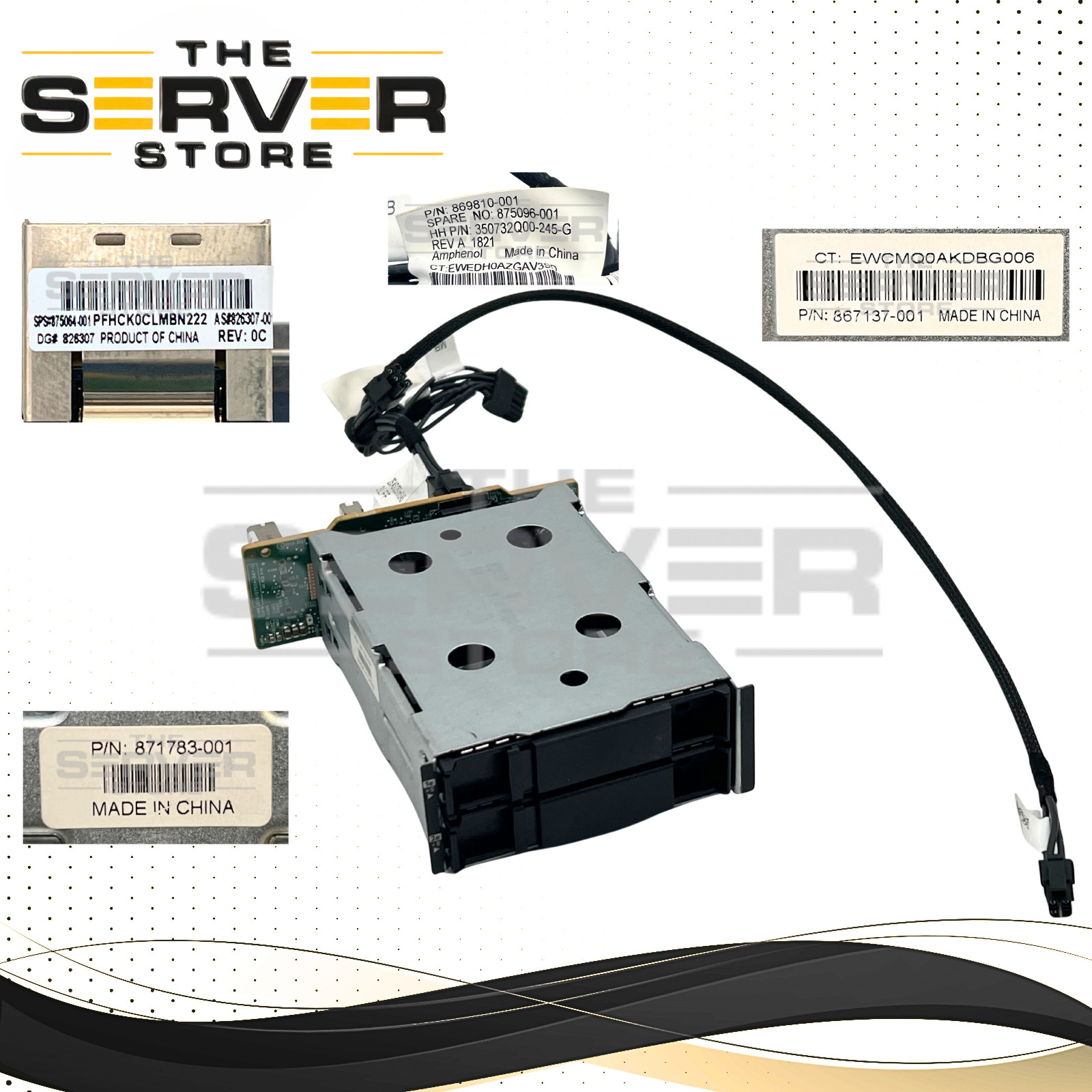 HPE 2 Bay SAS NVMe Rear Backplane ProLiant Gen10 EM0001351 826307-001 875064-001