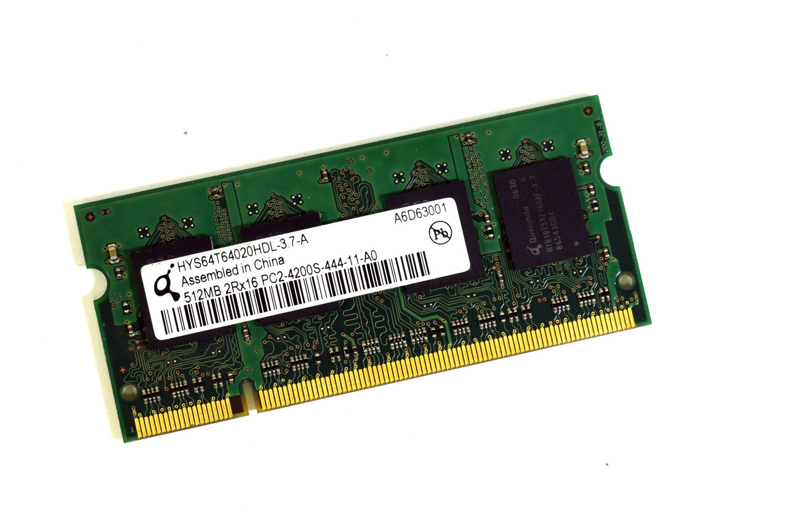 Qimonda HYS64T64020HDL-3.7-A 512MB Laptop Memory RAM PC2-4200S-444-11-A0