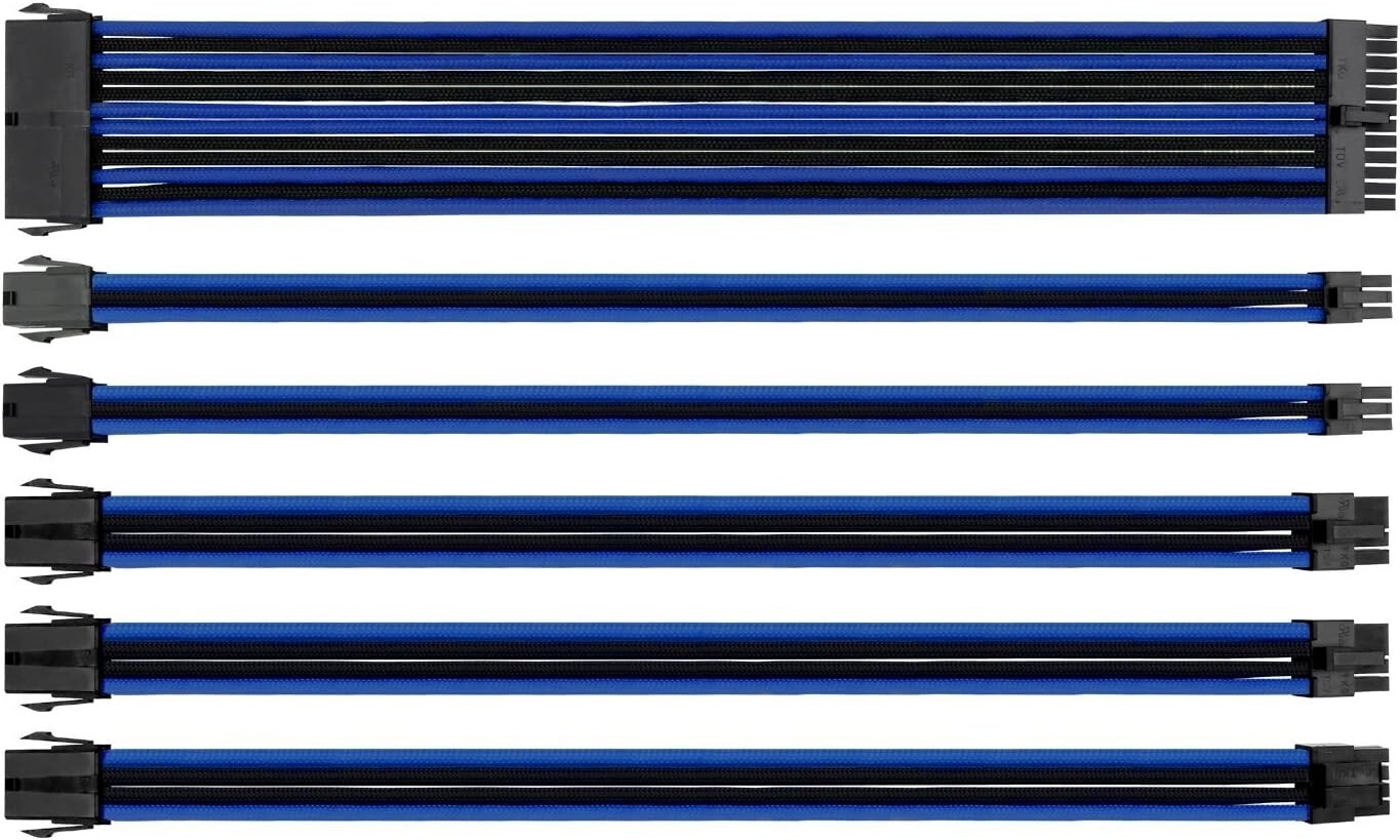 Thermaltake AC-035-CN1NAN-A1 TtMod Sleeve Cable Set – Blue/Black