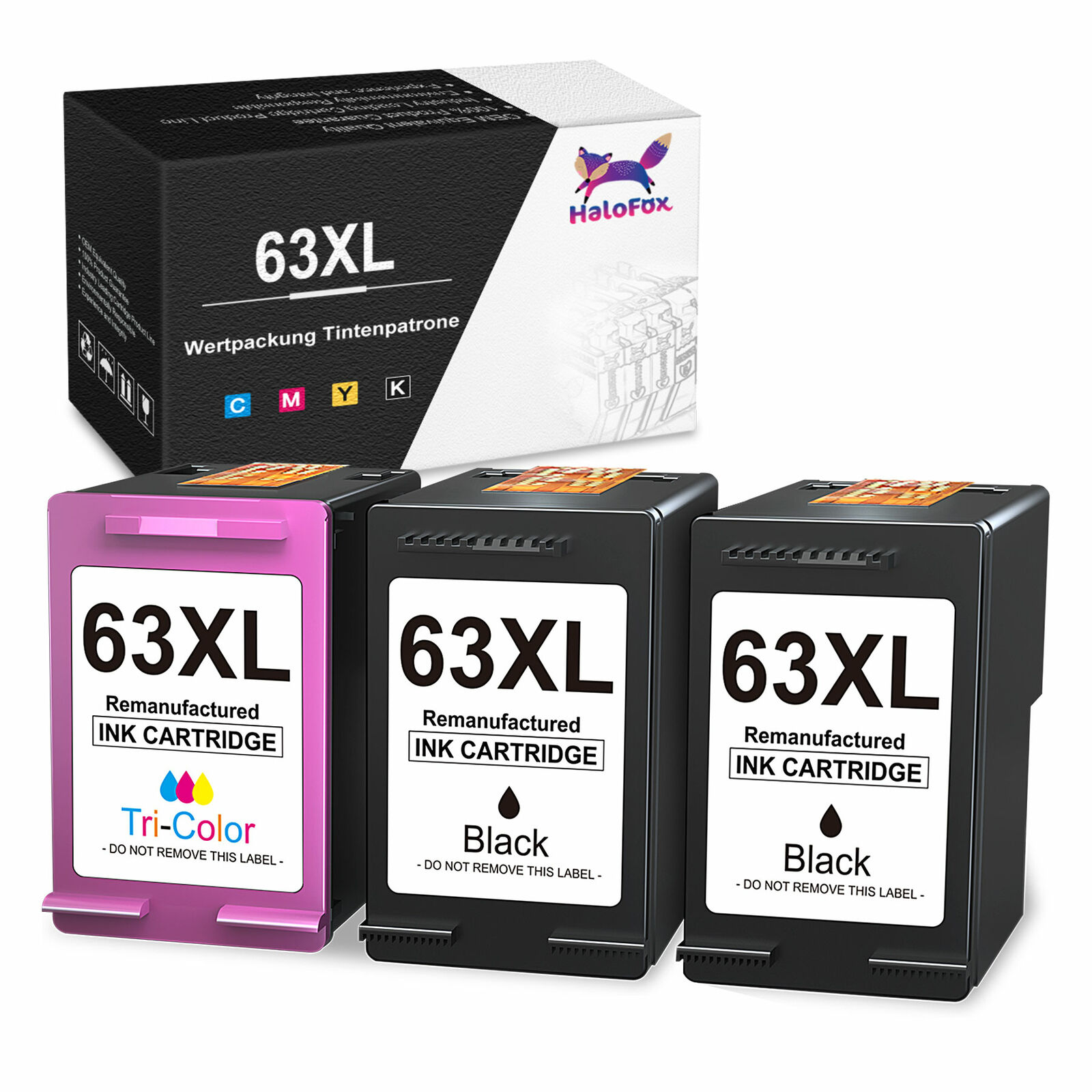3x 63XL Ink Cartridges for HP Deskjet 1110 1112 2130 2132 3630 3632 3634 3636