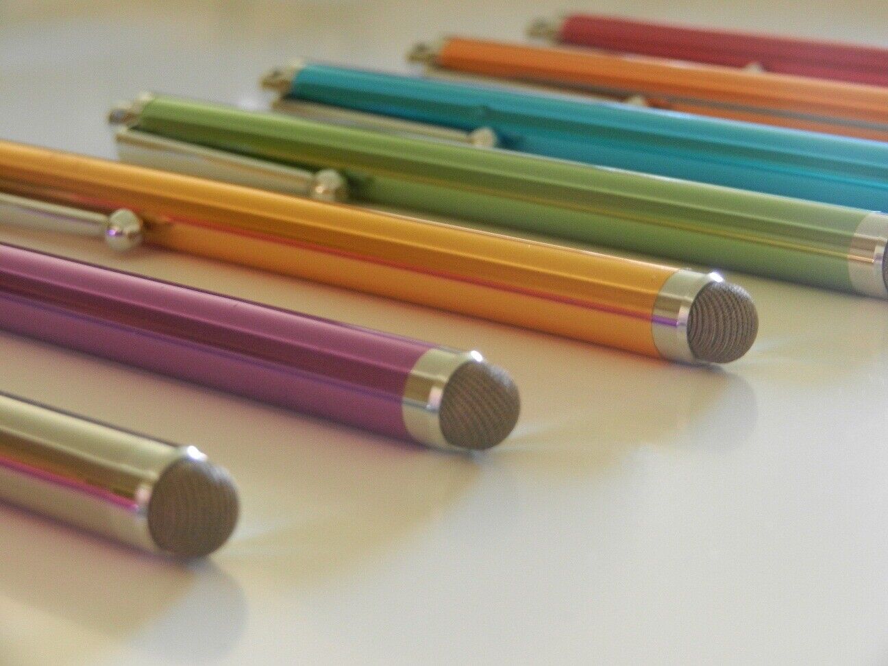 Wholesale 100 x Color Fiber Tip Metal Stylus Pen Universal iPhone iPad Galaxy