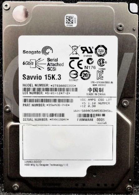 Seagate Savvio 15K.3 300GB SAS 6Gb/s 2.5" Hard Drive - ST9300653SS