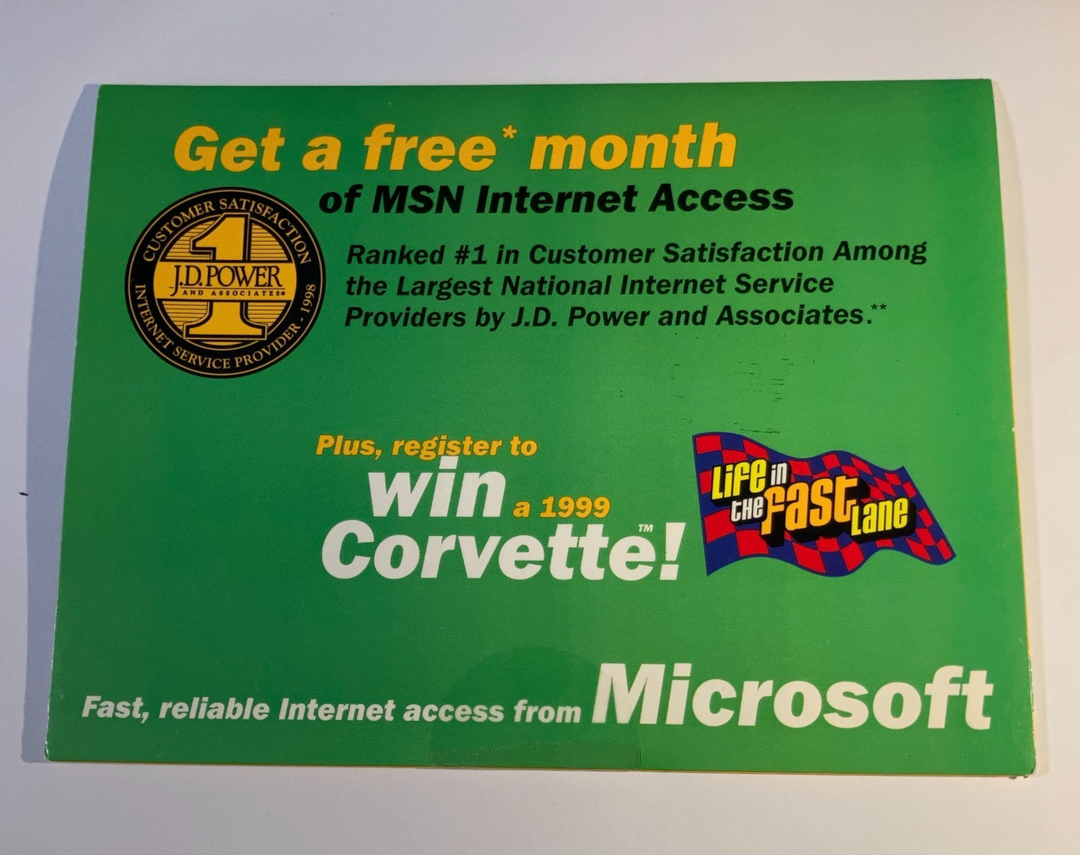 Rare Vintage CORVETTE Giveaway MSN Network 2.6 Internet Install CD Sealed + IE 4