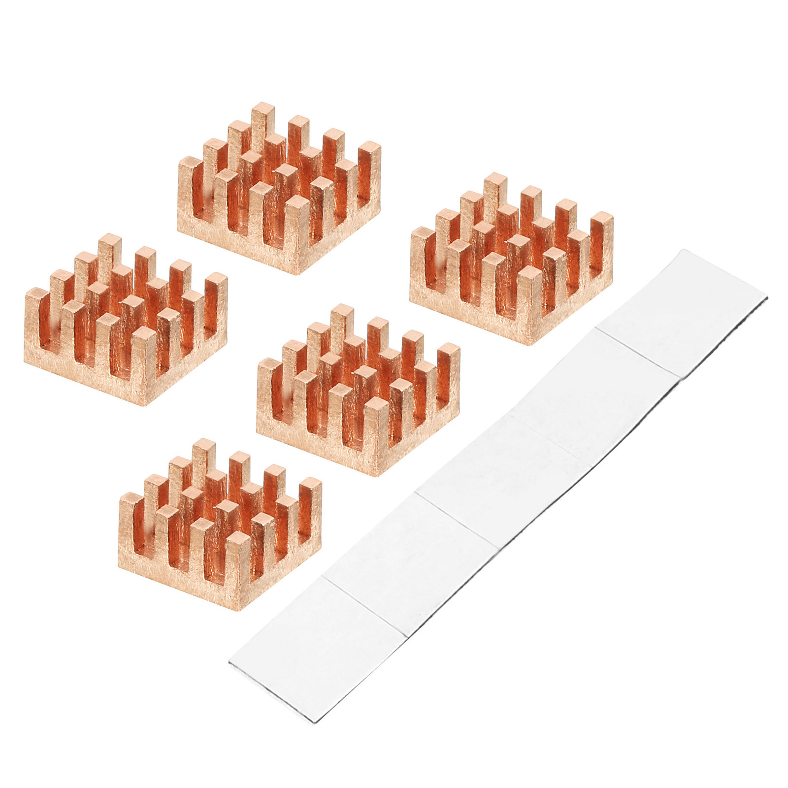 5 x Copper Heatsink 9x9x5mm with Self Adhesive for IC Chipset Cooler