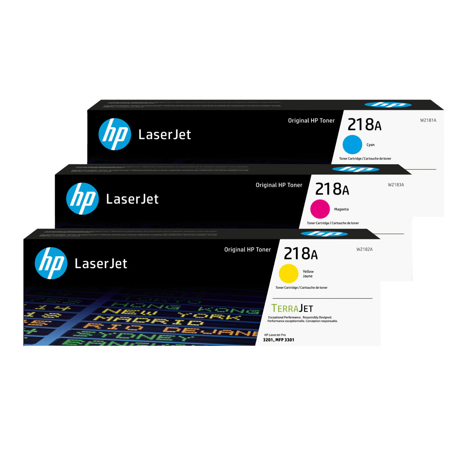 HP 218A Cyan/Yellow/Magenta Tri-Pack Laserjet Toner Cartridge