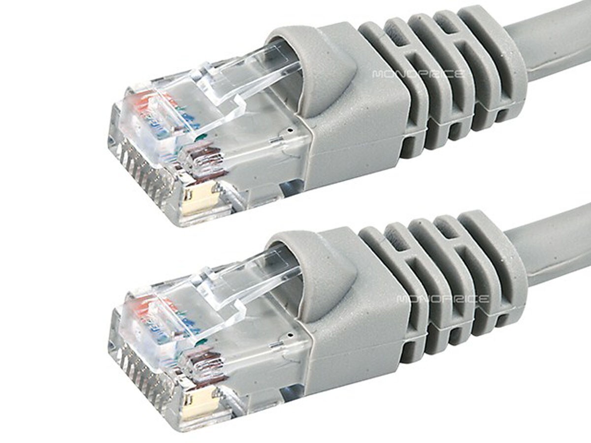 🔥High Quality Cat6e Snag-less 5 Foot Gray Network Ethernet Patch Cable🔥