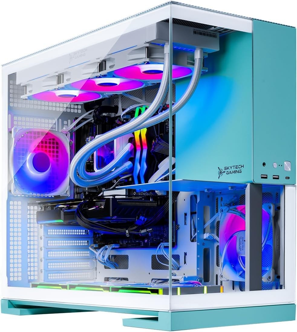 SkyTech  ARGB i7 8700 32GB RAM 1TB SSD GTX 1080 Win11 Custom Gaming PC Desktop